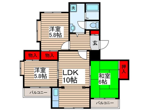 ハイネス杉浦の物件間取画像